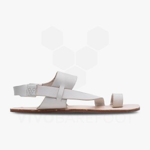 Women's Vivobarefoot Opanka Sandal Lifestyle Shoes White | IL133JE