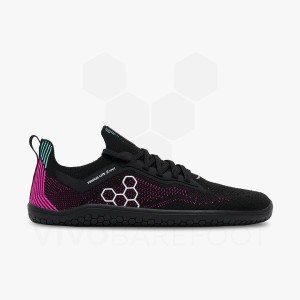 Women's Vivobarefoot Primus Lite Knit Training Shoes Obsidian / Pink | IL179PV
